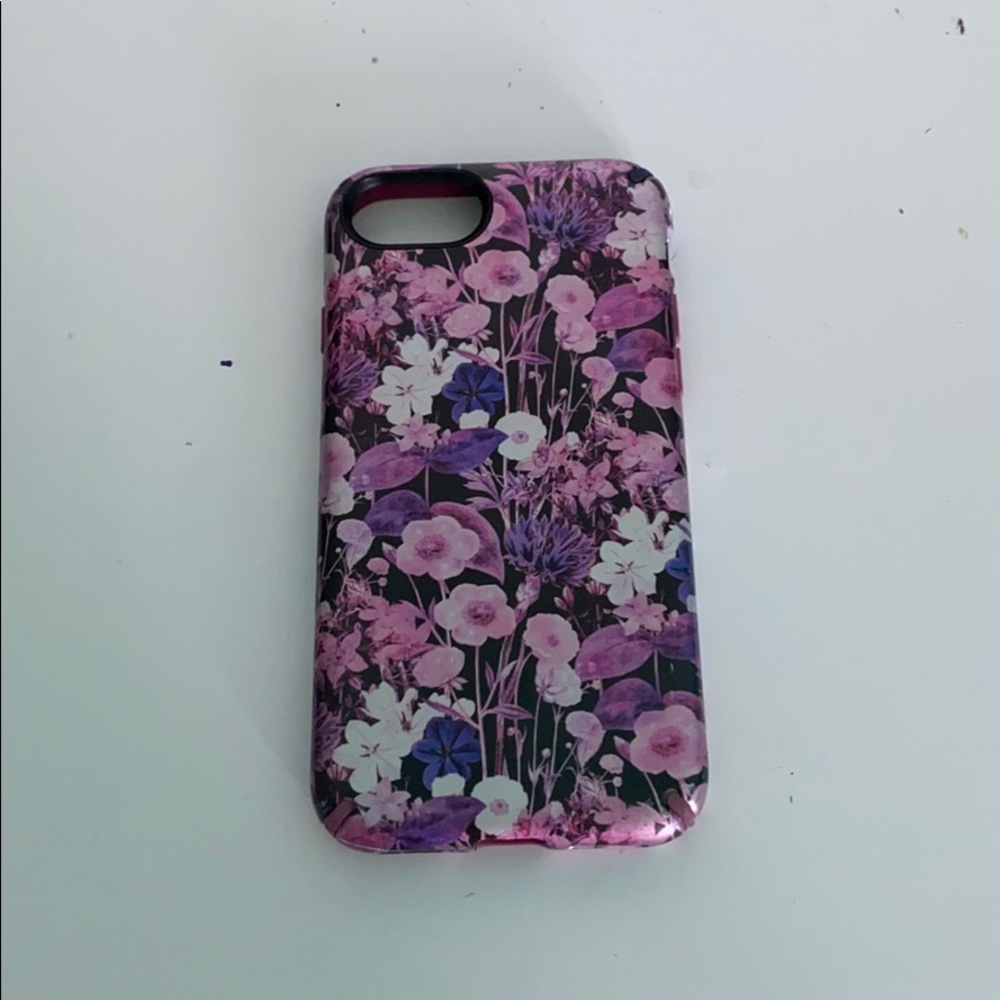 purple with flowers iphone 7/8 case